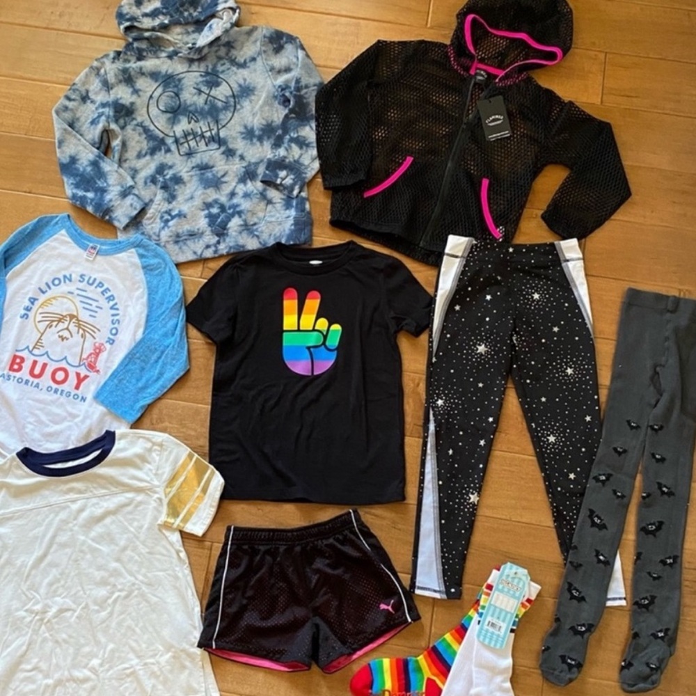NWT Flamingo, Puma, Cotton On Kids, Old Navy; Lot of 10 Pieces Hoodies, Shirts